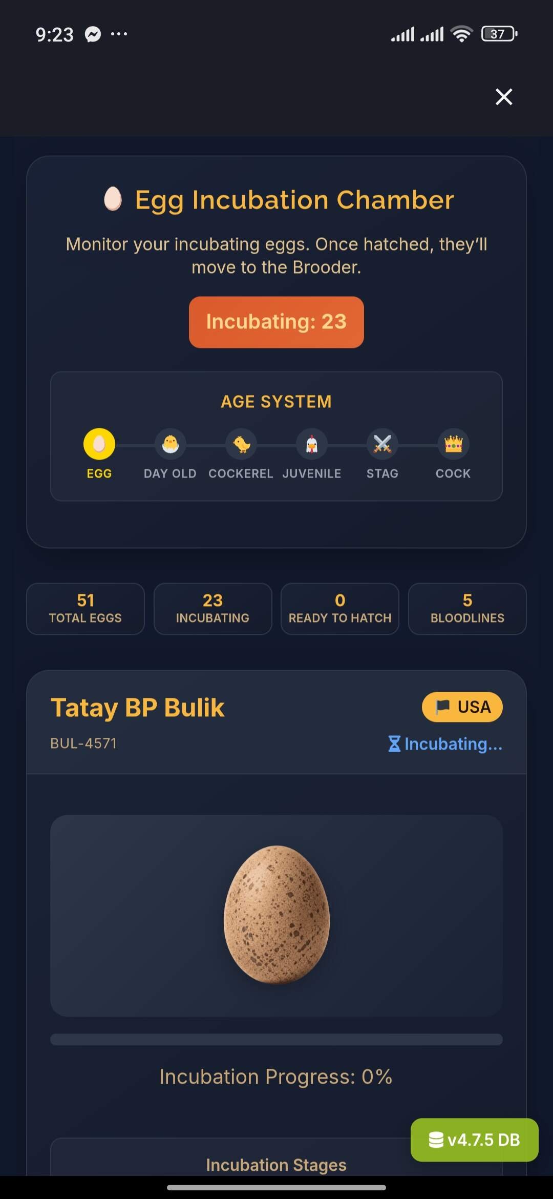 Screenshot — Incubation
