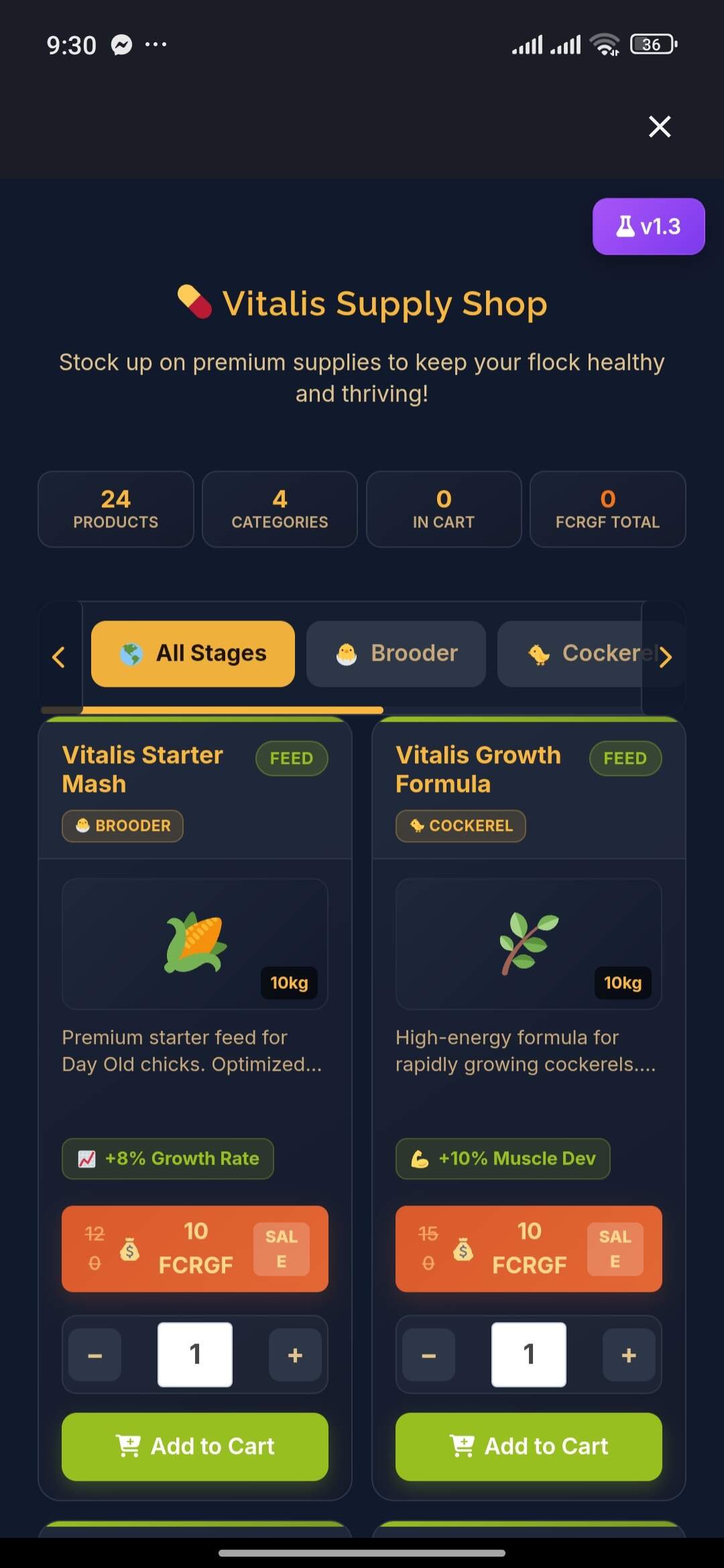 Screenshot — Buy supplies